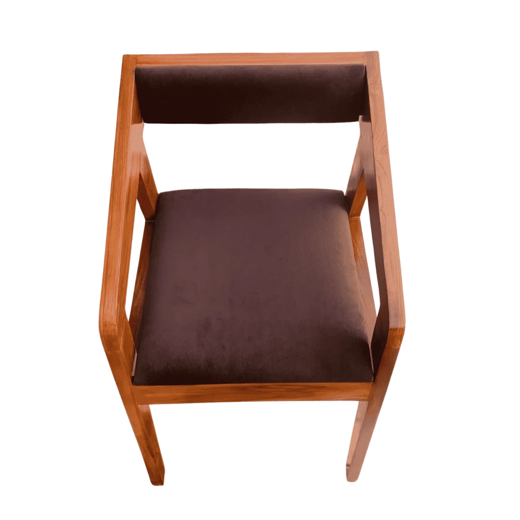 Rectangle Teak Cushion Dining Chair for dining room with solid teak wood frame