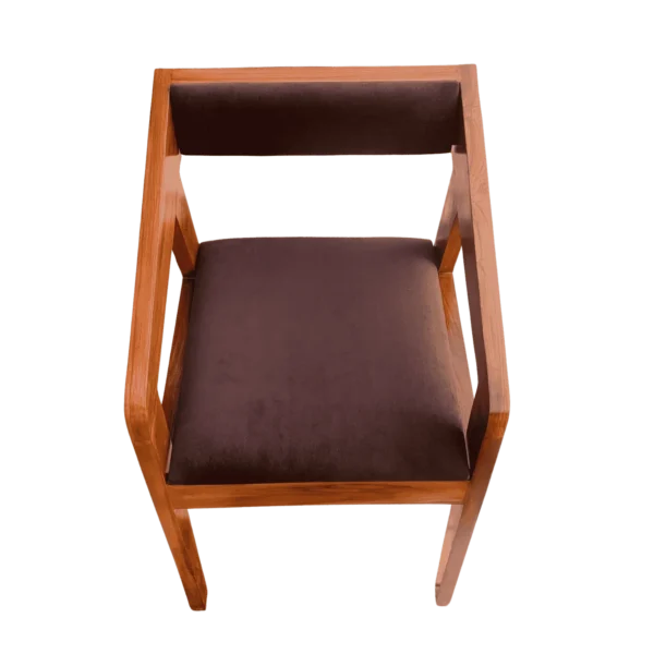 Rectangle Teak Cushion Dining Chair for dining room with solid teak wood frame