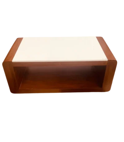 Rectangle Mahogany HDF Marble Top Teapoy