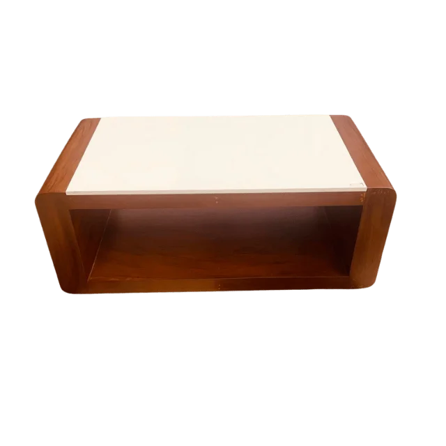 Rectangle Mahogany HDF Marble Top Teapoy