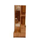 Stepped Particle Board Dressing Table effortless with a full mirror and a sleek particle board finish.