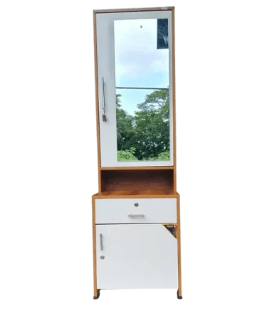 Compact White Particle Board Dressing Table designed to keep the bedroom clutter-free