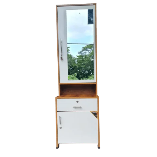 Compact White Particle Board Dressing Table designed to keep the bedroom clutter-free
