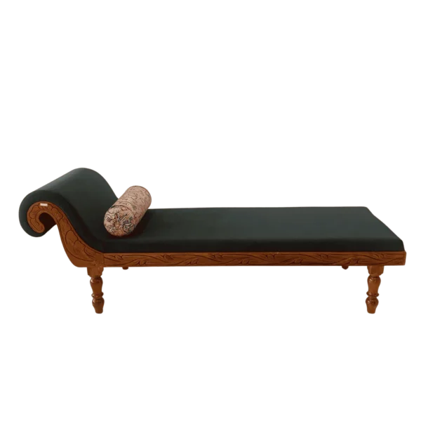 Ottathala Teak Adippadi Diwan Cot adds a soft, sophisticated touch to living interiors