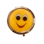 Smiley Round Travel Mirror ideal for quick touch-ups anytime, anywhere