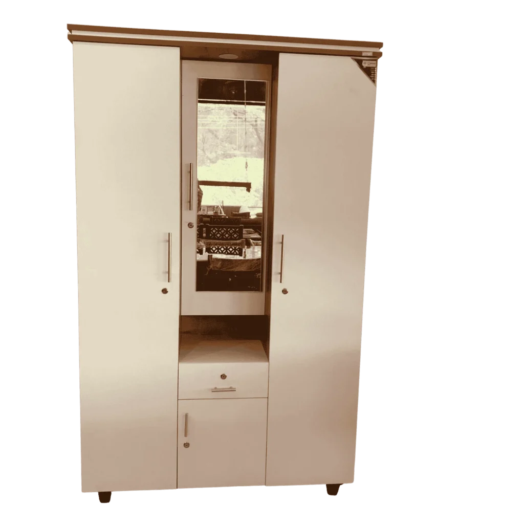 Classy 3 Door Dressing Model Particle Board combines functionality with a stylish finish