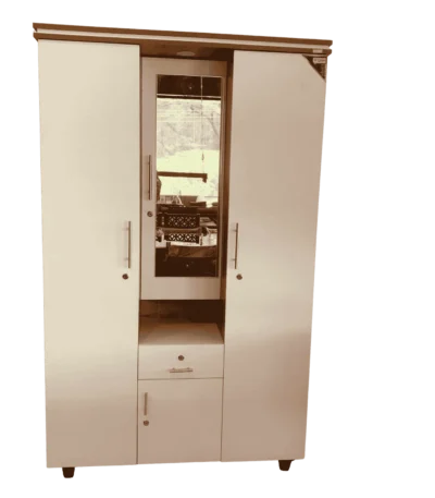 Classy 3 Door Dressing Model Particle Board combines functionality with a stylish finish