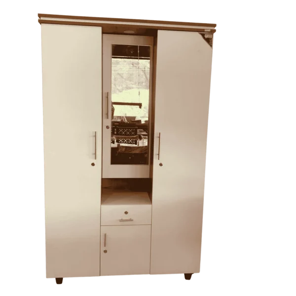 Classy 3 Door Dressing Model Particle Board combines functionality with a stylish finish