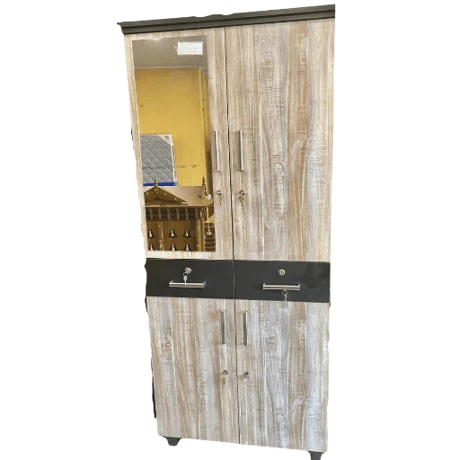 2 Door Particle Board Almirah designed for modern bedroom interiors