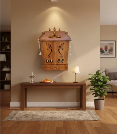 Ganapathy Ambalam a serene wooden temple that enhances the sanctity of your pooja room