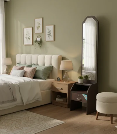 Hexagon Particle Board Dressing Table crafted for contemporary bedrooms.