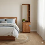 Premium Particle Board Dressing Table offers organized space for makeup and accessories