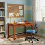 Slimline Teak Table with Drawers 48x24x32