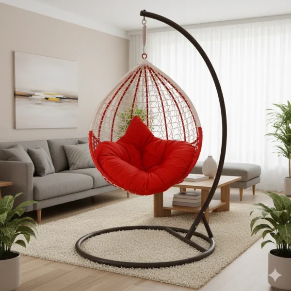Pappaya Metallic Wicker Swing Small