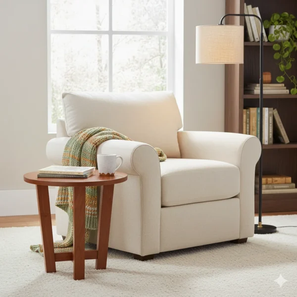 Wooden round manchiyam stool for traditional home interior use