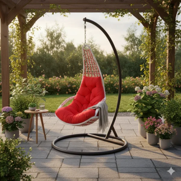 Spoon Metallic Wicker Swing