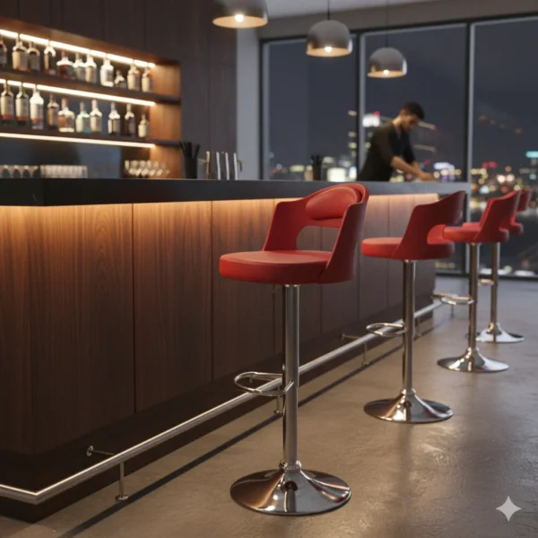 Metal bar stool Amica design suitable for modern interior decor