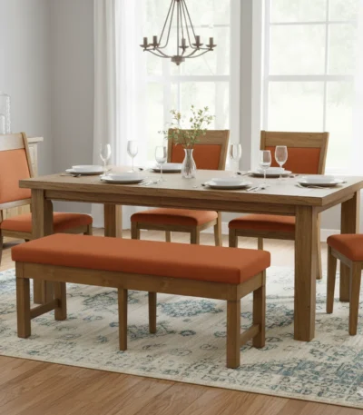 Cushioned Teak Dinning Bench 5×3