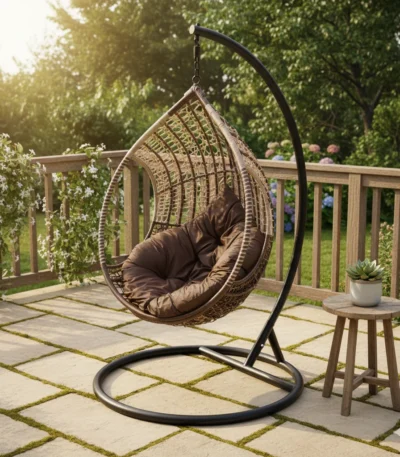 Pappaya Metallic Wicker Swing