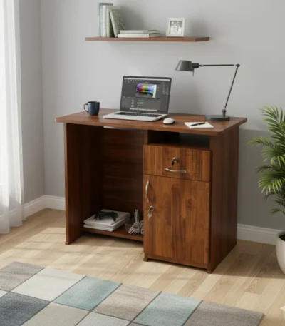 Standard particle board computer table for home office and study room use