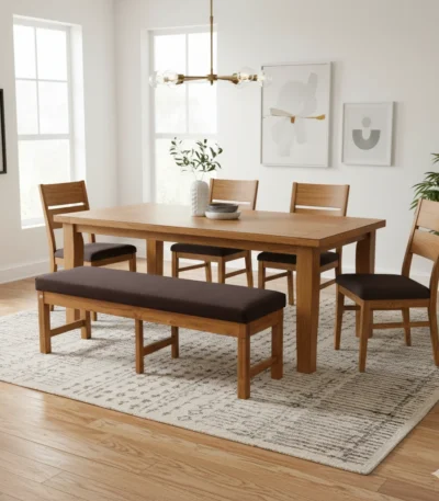 Cushioned Teak Dinning Bench 6×3