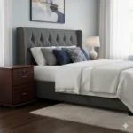 2 Drawers with Beading and 1 Lock 2 Drawer MDF Side Table 20×16×16