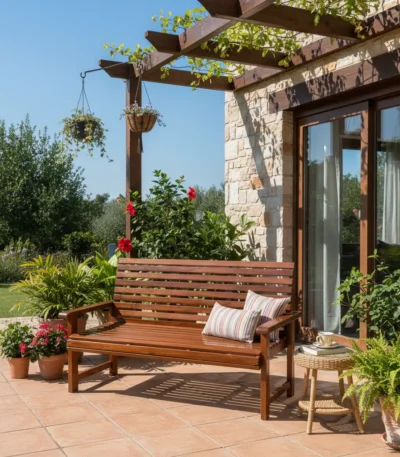 Indonesian Teak Bench 3 Seater