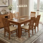 Biscuit Katta Acacia Dining Table 4×3