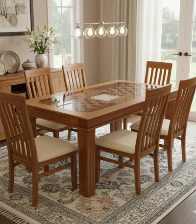 Biscuit Katta Acacia Dining Table 4×3