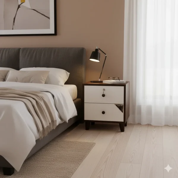 Stylish Cubix particle board side table for living room