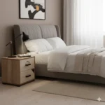 Ivory Particle Board Side Table