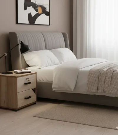 Ivory Particle Board Side Table