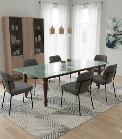 Magudam Teak Dining Table 6×3 for spacious traditional dining rooms