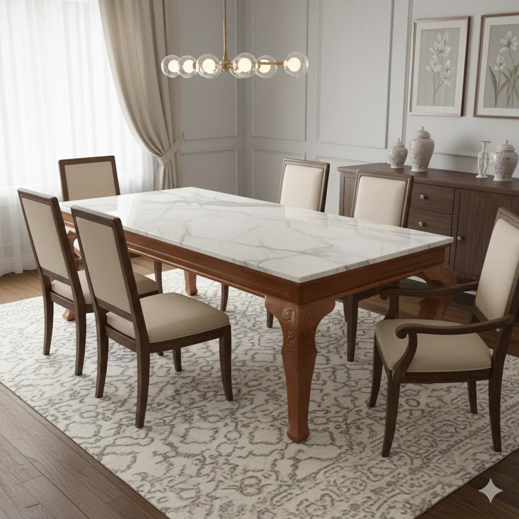 Mankal Teak Dining Table 6×3.5