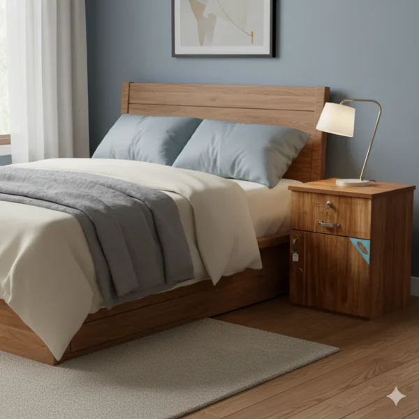 CompParticle Board Side Table 18×16×16act particle board side table space saving design