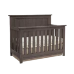 Highback Teak Crib for organized and safe nursery setup