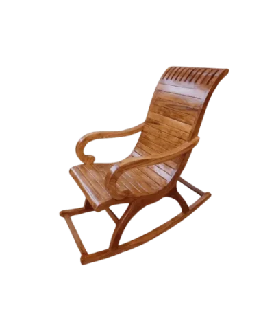 Classic teak rocking chair for living room balcony and indoor seating