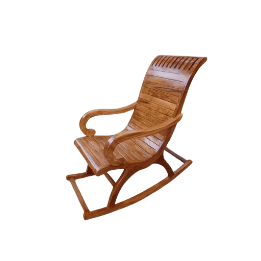 Classic teak rocking chair for living room balcony and indoor seating