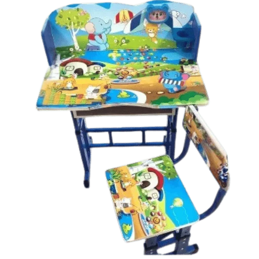 Fancy Particle Board Kids Study Table Set