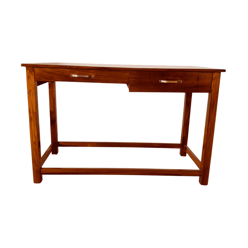 Slimline Teak Table with Drawers 48x24x32