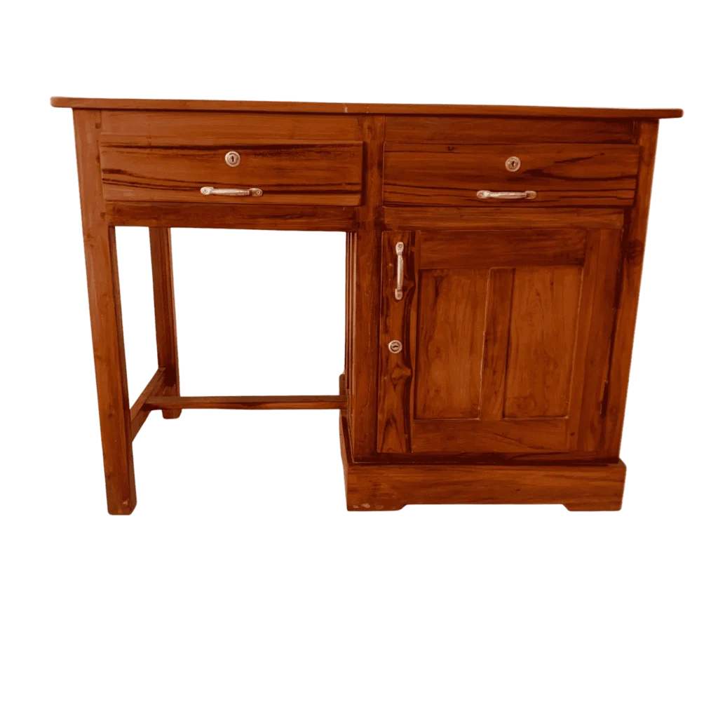 Multipurpose Teak Table with Drawers 31×48×24