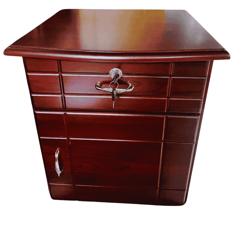 1 Draw With lock and 1 Door MDF Side Table 20×16×16