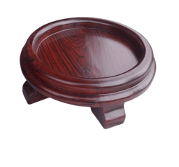 Round Teak Vase Stand