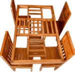 Tube Teak Dinning Table