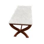 X Base Teak Dining Table