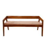 Rectangle Bench Teak 3 Seater with Cushion