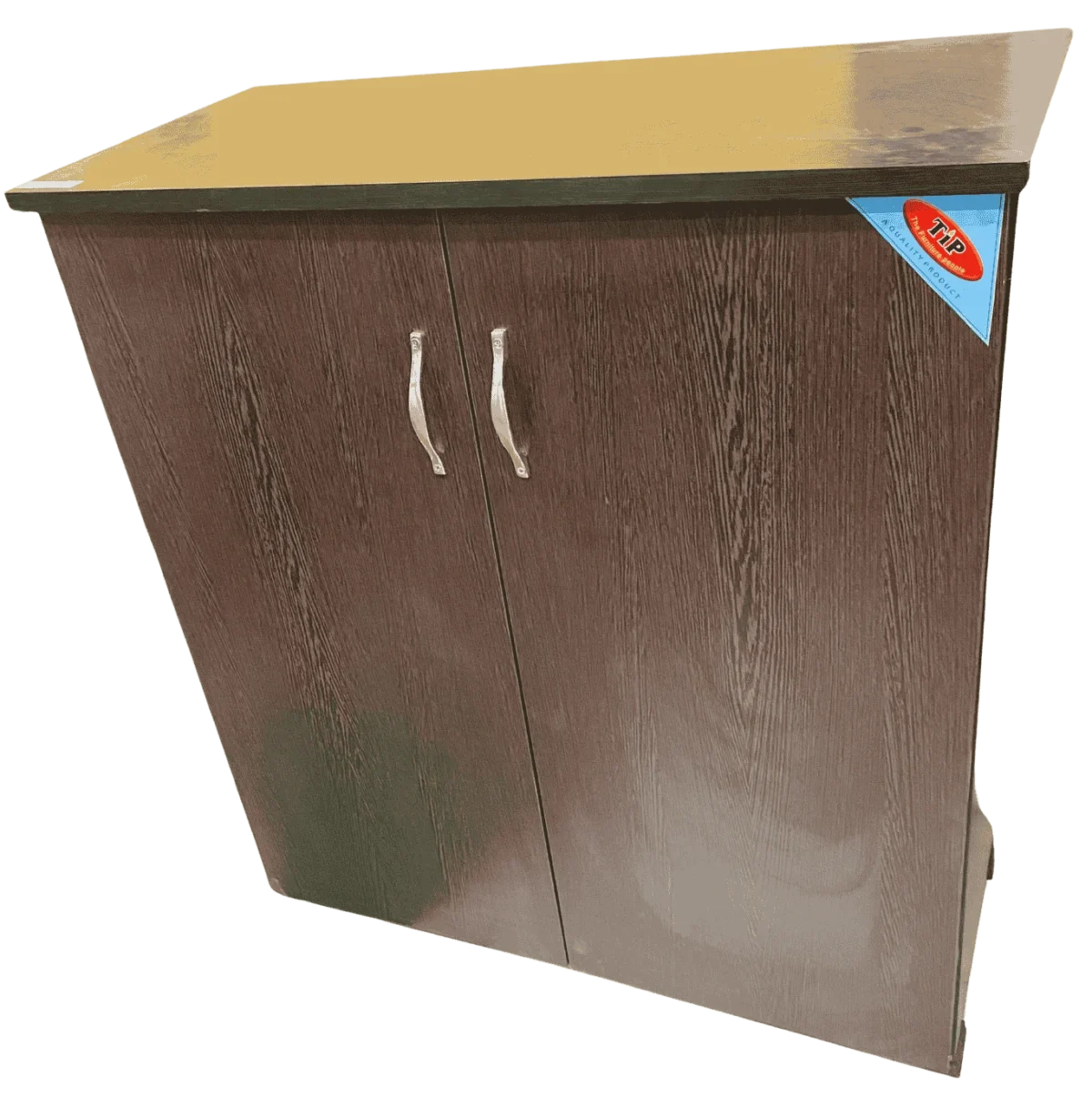 Closed 2 Door Particle Board Shoe Stand Store Shoe Dust-free