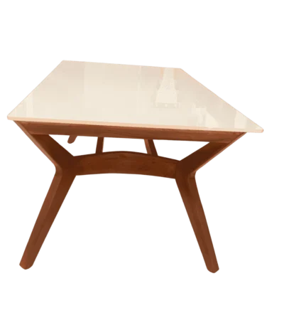 Splayed Legs Teak Dining Table 6×3.5 for spacious modern dining rooms
