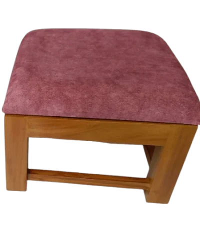 Mini Cushioned Teak Stool