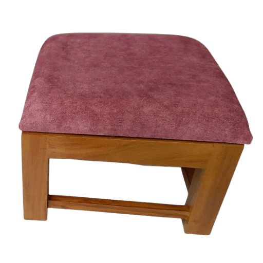 Mini Cushioned Teak Stool